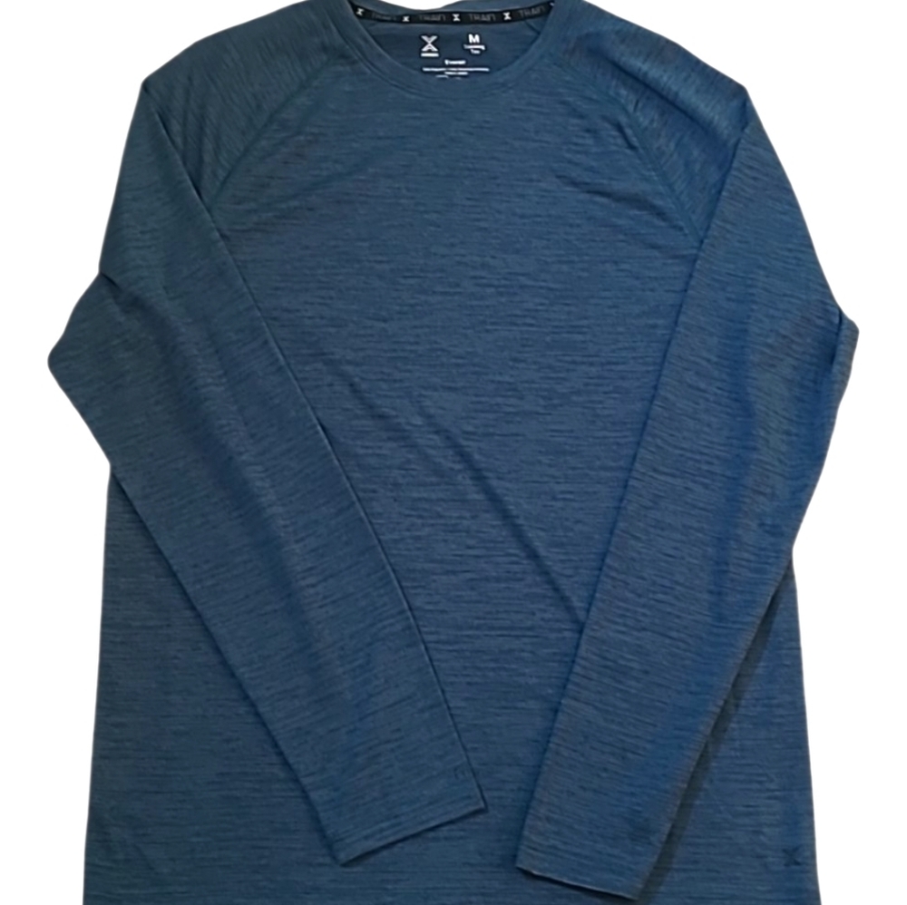 Xersion XDry Men's Long Sleeve Tee in Deep Blue
